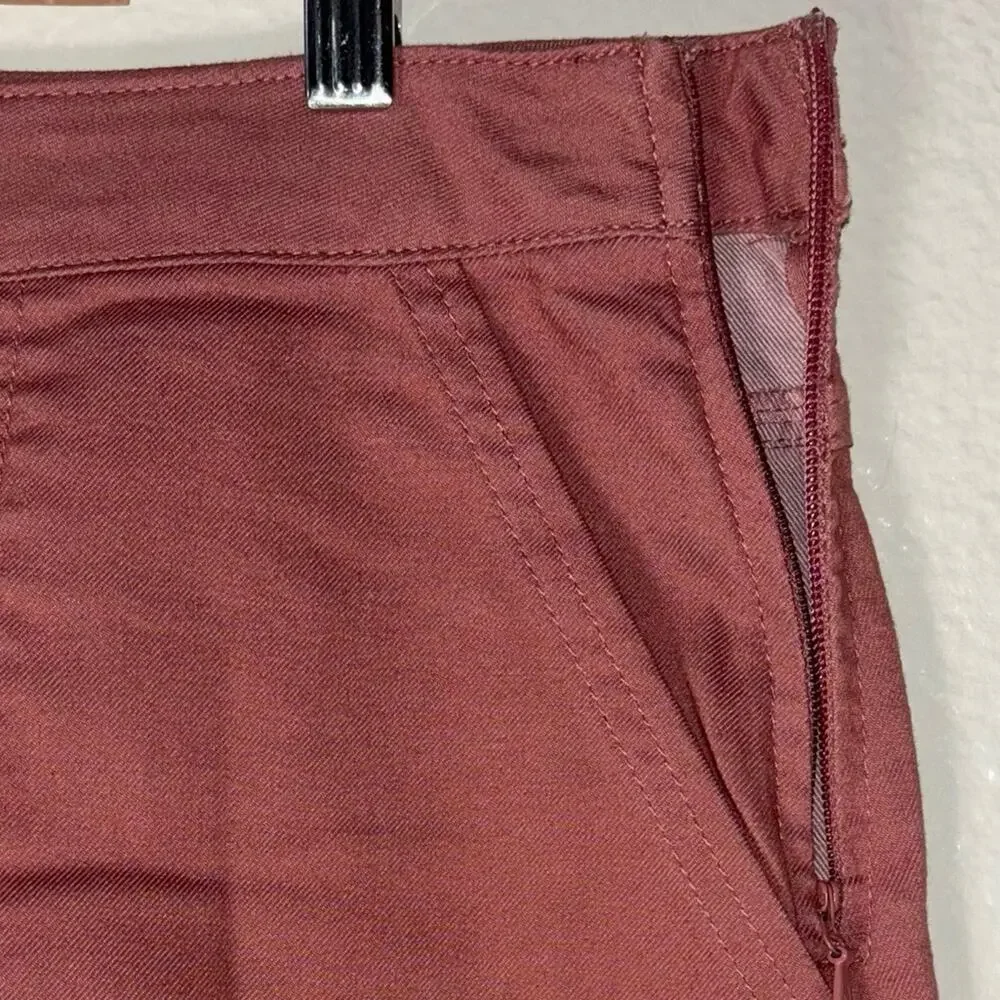 Prana Kara skirt Women's Size 14 Lacquered Rose Pink Stretch Denim A-Line